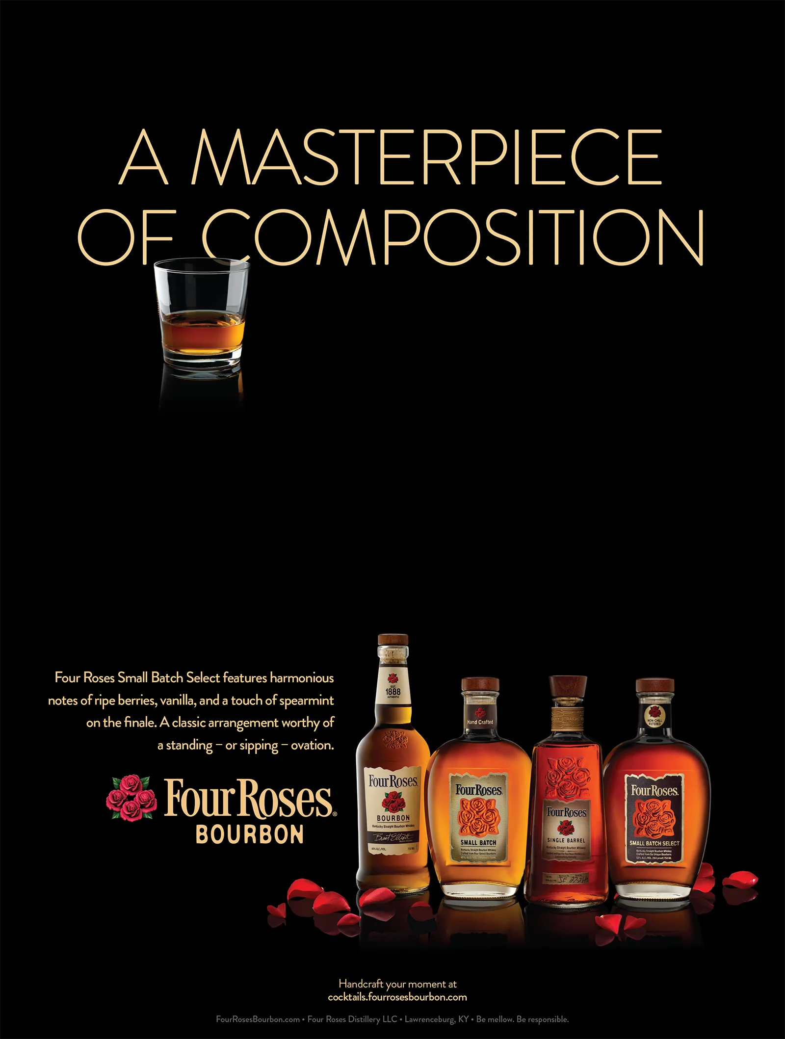 A Masterpiece of Composition — Four Roses print ad