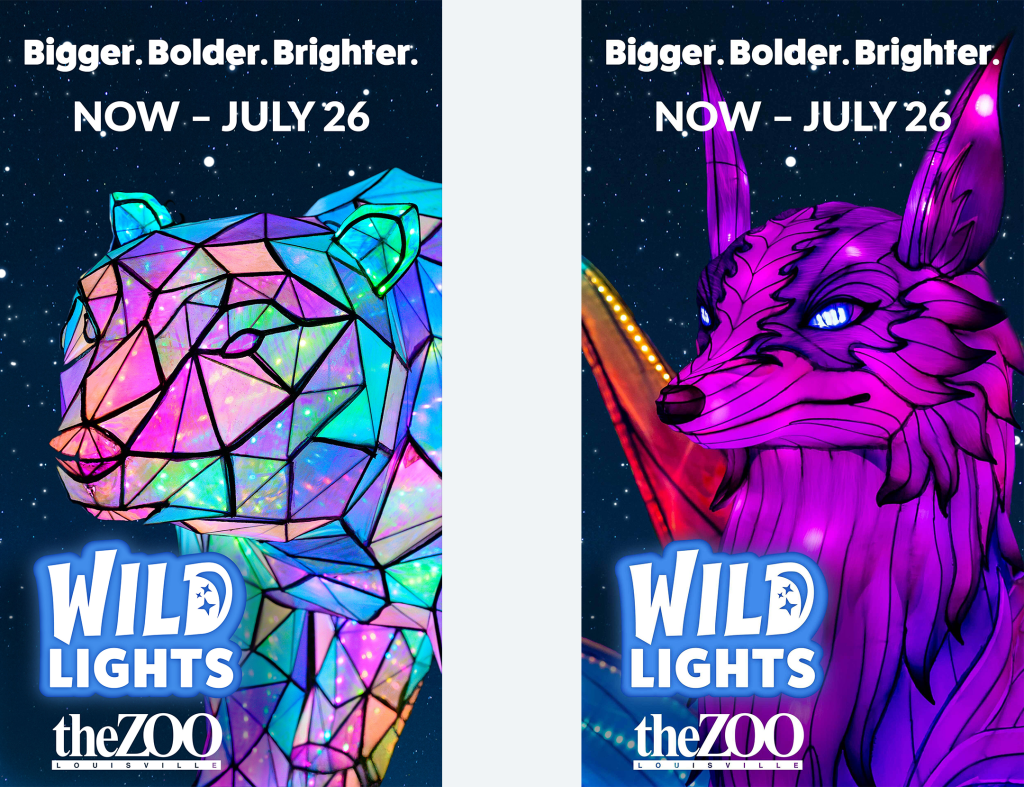 Louisville Zoo Wild Lights Kiosk Advertisement